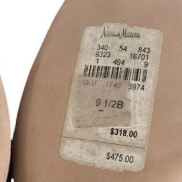 Prada MIU MIU Black Patent Leather Open Toe Slingbacks Metal Wedge High Heels - Picture 7 of 7